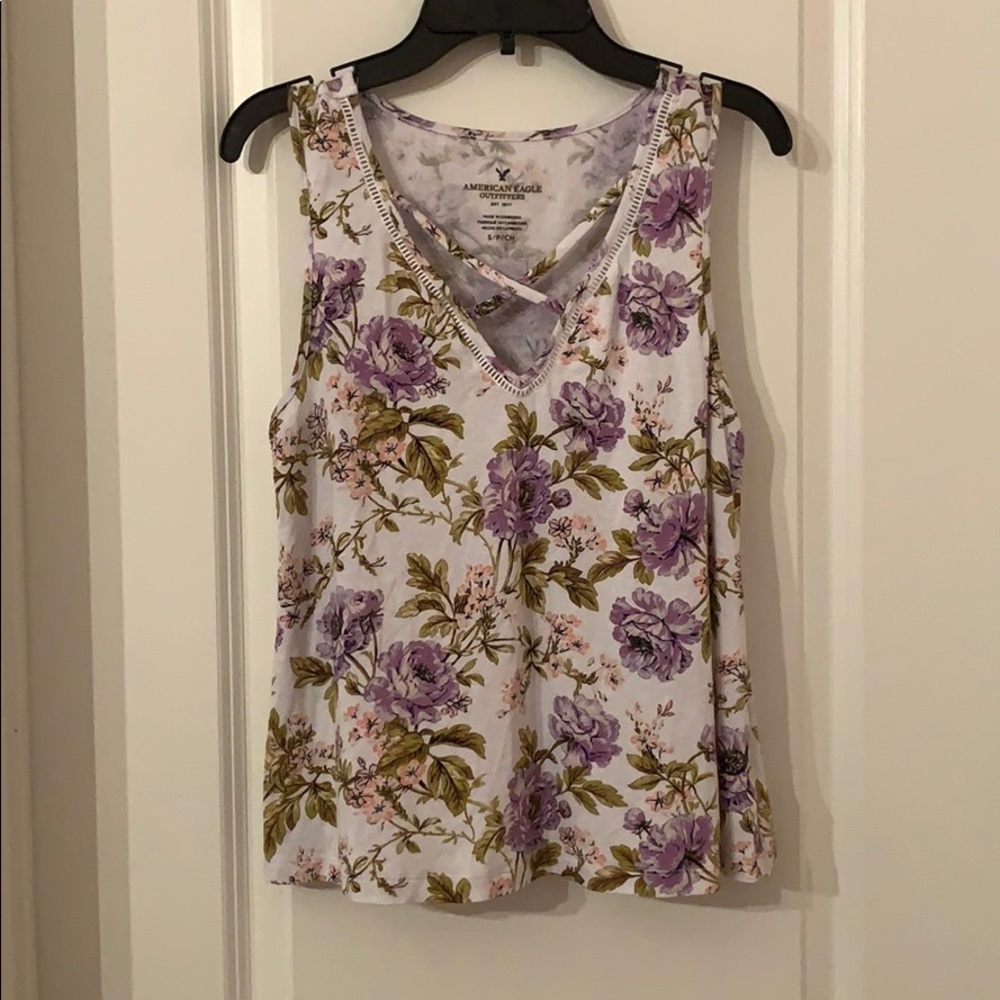 floral american eagle top!